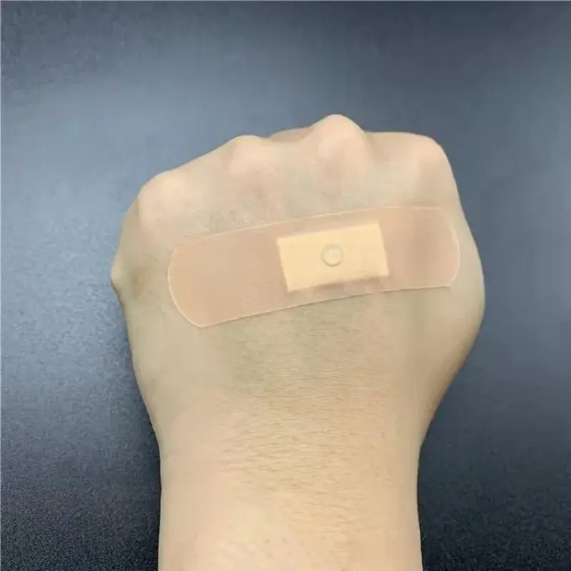 Impermeável PE Band Aid emplastros, primeiros socorros ferida fita de molho, Ataduras adesivas da pele respirável, 100pcs por conjunto