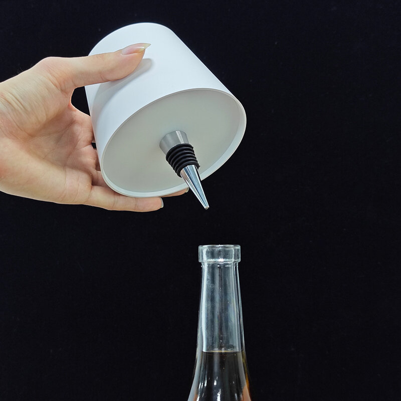 Wireless Bottle Lamp LED Wine Bottle Base Rechargeable Vases Led Light Battery Operated Bar Dining Mushroom Lamp Holder Decor