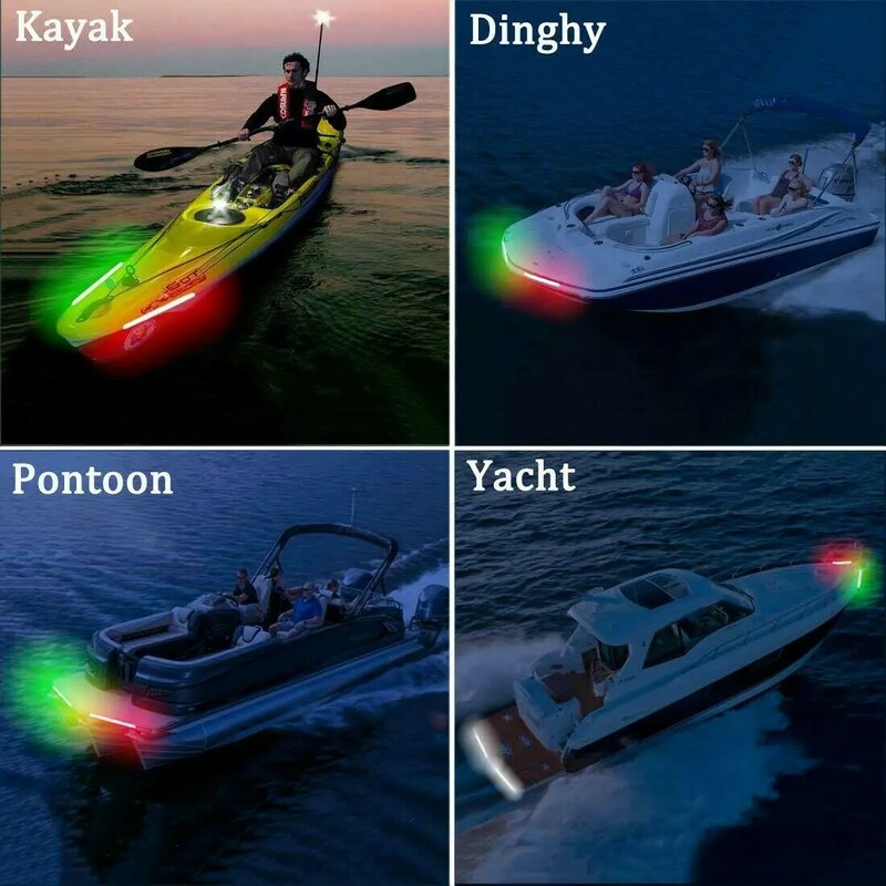 2 Stuks 12 "12V Led Strip Licht Waterdicht Rood & Groen Voor Boog Boot Marine Navigatie Kayak Kano dek Courtesy Boog Trailer Ponton