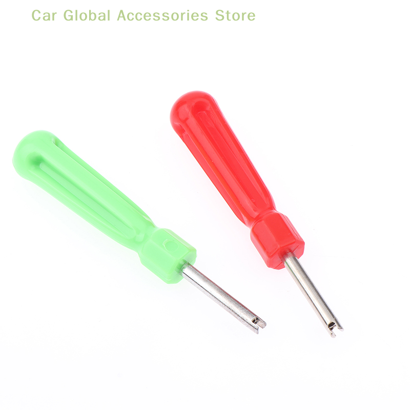 Tire Valve Core Removal Tools Wrench Plastic Handle Iron Plated Wrench Core Tire Repair Hand Tool For Car Bike Bicycle Motorcycl