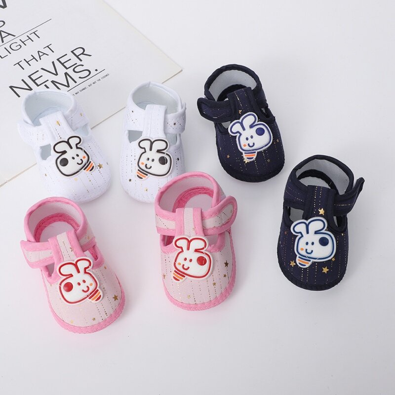 Sapatos casuais de sola macia para bebês meninos e meninas, First Walkers, criança recém-nascida, infantil Princess Flats, sapatos infantis