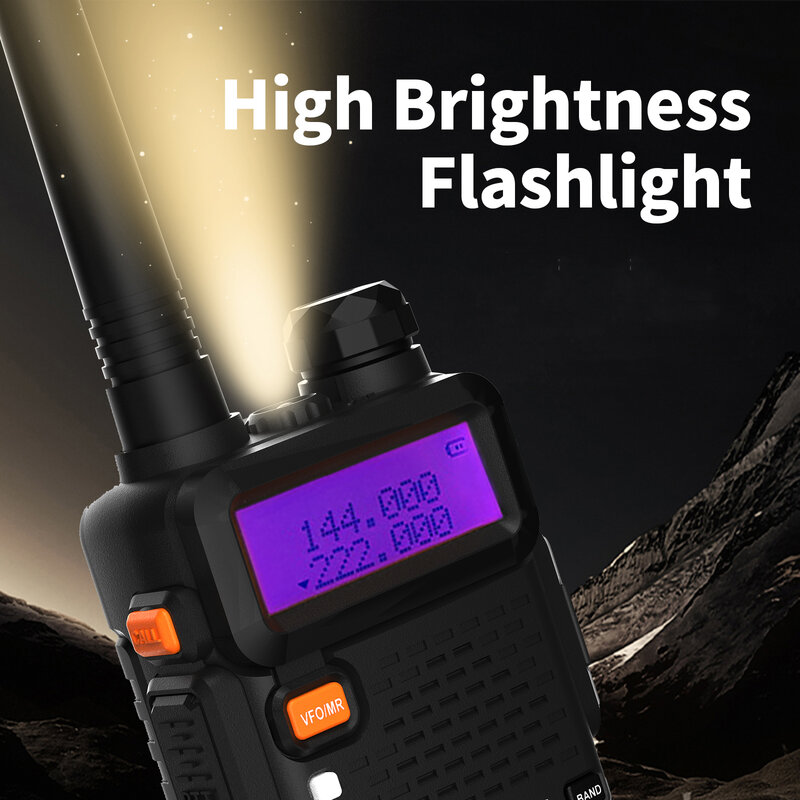 BAOFENG-walkie-talkie con banda aérea, dispositivo de comunicación de 136-174/220-260/400-480MHz, AM, UV-5RX