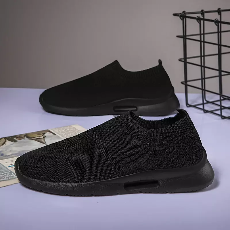 Fujeak-Zapatillas de correr transpirables para Hombre, Zapatos deportivos de talla grande, mocasines cómodos, zapatillas informales ultraligeras