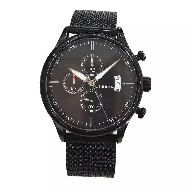 Mode Mannen Horloges Luxe Rvs Gaas Riem Quartz Polshorloge Heren Zakelijk Casual Armband Horloge Relogio Masculino