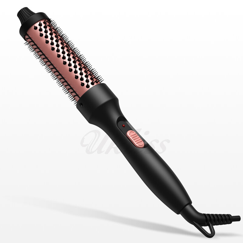 Thermal Brush Heated Curling Iron Brush 32mm Round Brush Ceramic Hair Curler Roller Volumizing Brush  Curling Comb Styling Tools