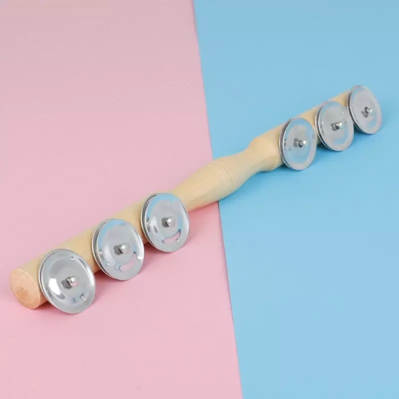 Hand Bells Rattle Shaker Tambourine Rhythm Device for Preschool Education