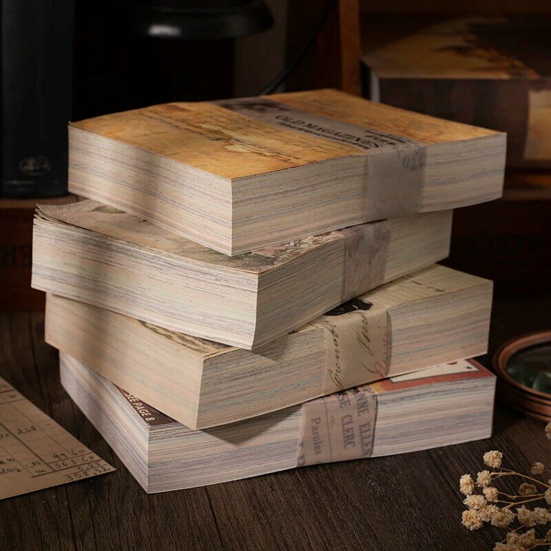 Yoofun-Material de decoración para álbum de recortes, revista antigua sin repetir, Material de papel, papelería DIY, diario, álbum de papel, 200