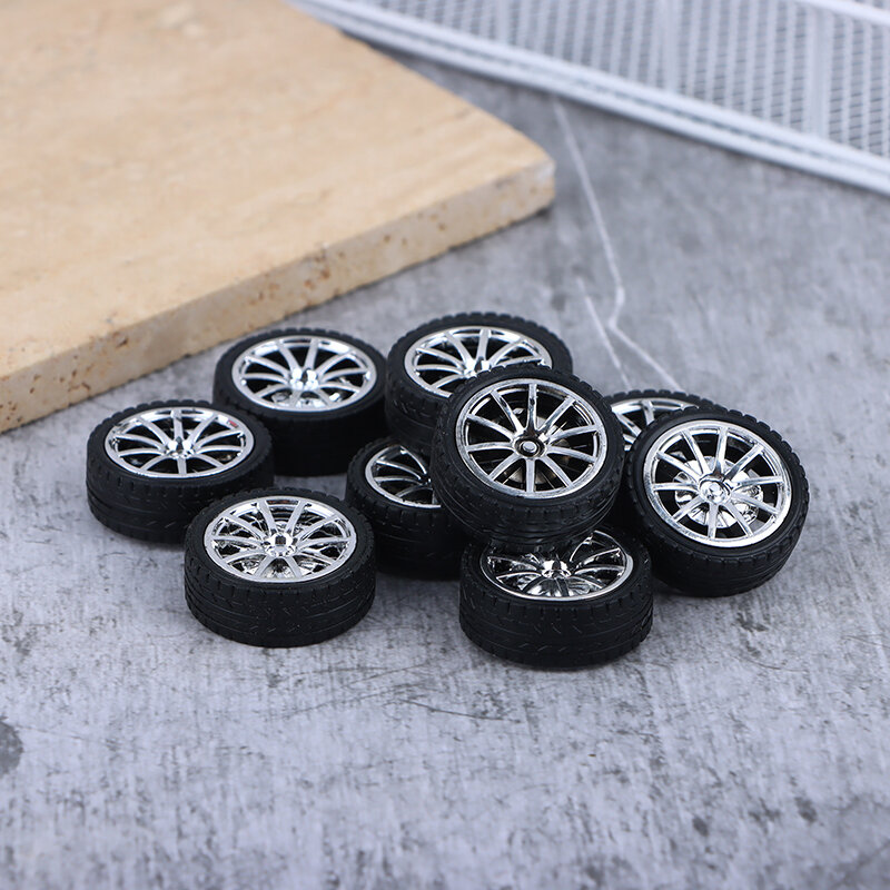 고무 타이어 자동차 휠 타이어 스킨, DIY 레이싱 차량 장난감, 자동차 모델 수정 부품 (조리개 2mm), 26mm 휠, 10 개