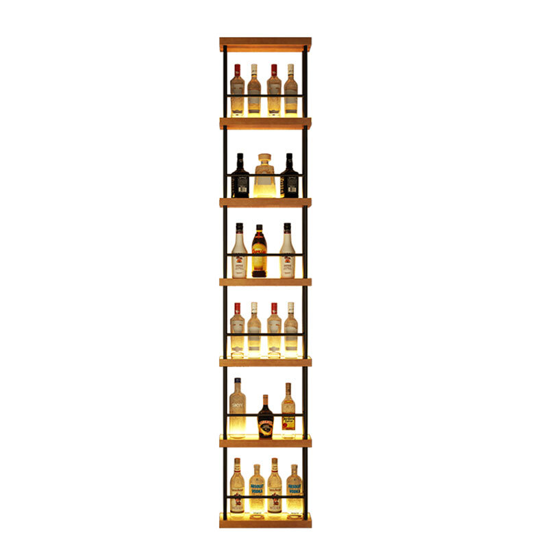 Arte vertical da cremalheira do vinho do vintage, armário bar sala de metal, móvel moderno, idéias trilho quadrado estreito, vitrina lidar com móveis
