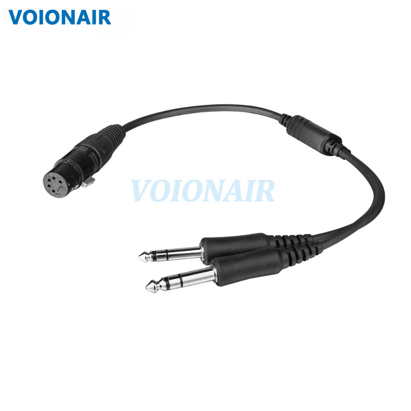 Zestaw słuchawkowy VOIONAIR Airbus do kabel Adapter lotnictwa ogólnego, wymiana złącza kabel słuchawkowy