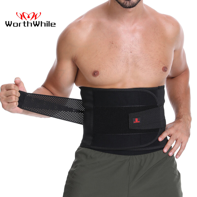 WorthWhile Orthopedic Corset Back Support Gym Fitness Weightlifting Belt Waist Belts Squats Dumbbell Lumbar Brace Protector