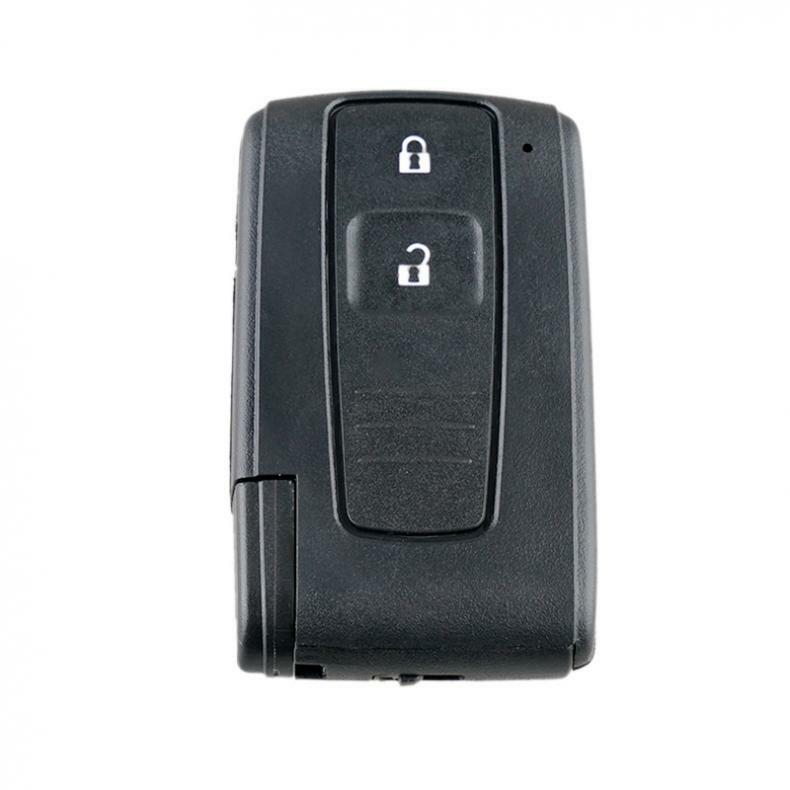 2 Buttons Car Key Case Black Replacement Car Remote Key Shell with TOY43 Blade Fit for Toyota Prius Corolla- Verso