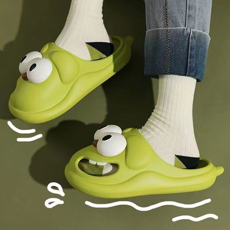 Sandal kartun warna-warni wanita, Kasut bernafas nyaman untuk ruang cuci rumah