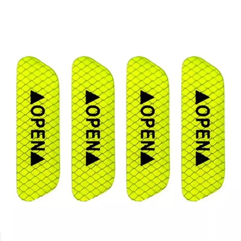 Universal Car Door Stickers, Warning Mark, Open High Reflective Tape, Auto Driving Safety Reflective Strips, 4pcs por conjunto