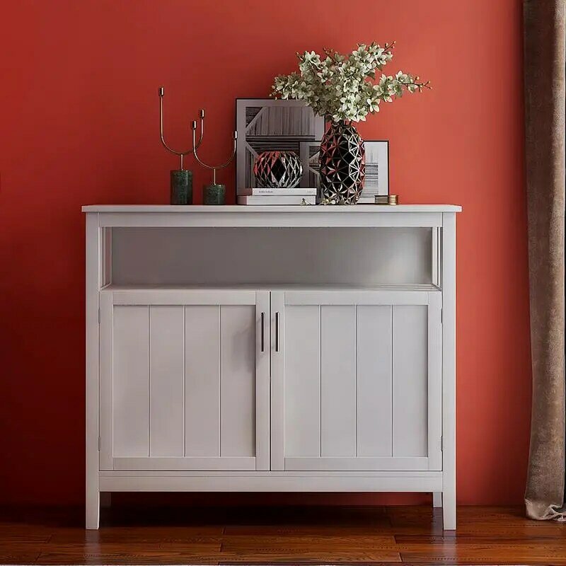 Toolyy Kitchen storage sideboard and buffet server cabinet-White