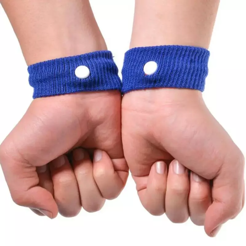 2 pçs banda de pulso anti náuseas suporte de pulso esportes pulseiras de segurança anti-movimento doença seasick pulseira pulseira pulseira de pulso cinta