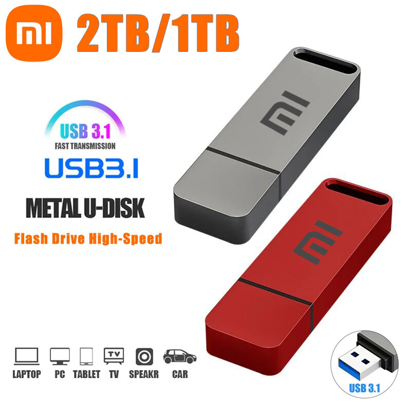 Xiaomi USB 3,1 Original-Flash-Laufwerk 2TB Hochgeschwindigkeits-USB-Stick 1TB Metall wasserdicht Typ-C USB-Pen drive für Computer-Speicher gerät