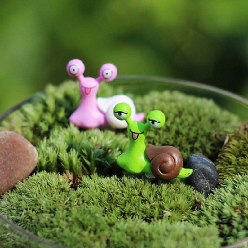 Mini Figurine Artisanale d'Animaux de Dessin Animé, Pot de Plante, Ornement de Jardin Miniature, Décor de Jardin Dégradé, DIY, 1 à 2 Pièces