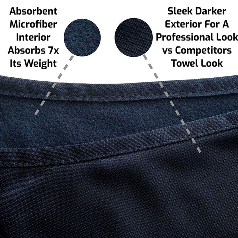 Serviette de Boule de Bowling en Polyester Poli, Sac de Rangement en Microcarence Noire, 53x22cm