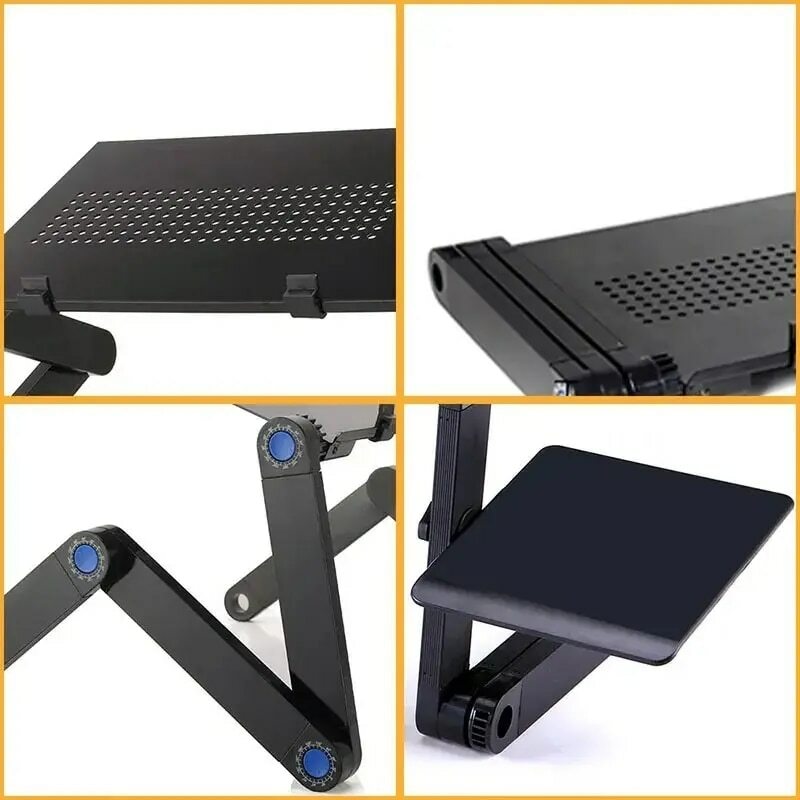 Stand Laptop portabel, dapat diatur lipat meja komputer Notebook untuk Sofa TV tempat tidur PC meja berdiri multifungsi