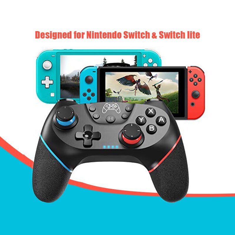 DATA FROG Wireless Controller Compatible-Nintendo Switch Adjustable Turbo with 6-Axis Vibration Gamepad For PC/NS Lite Console