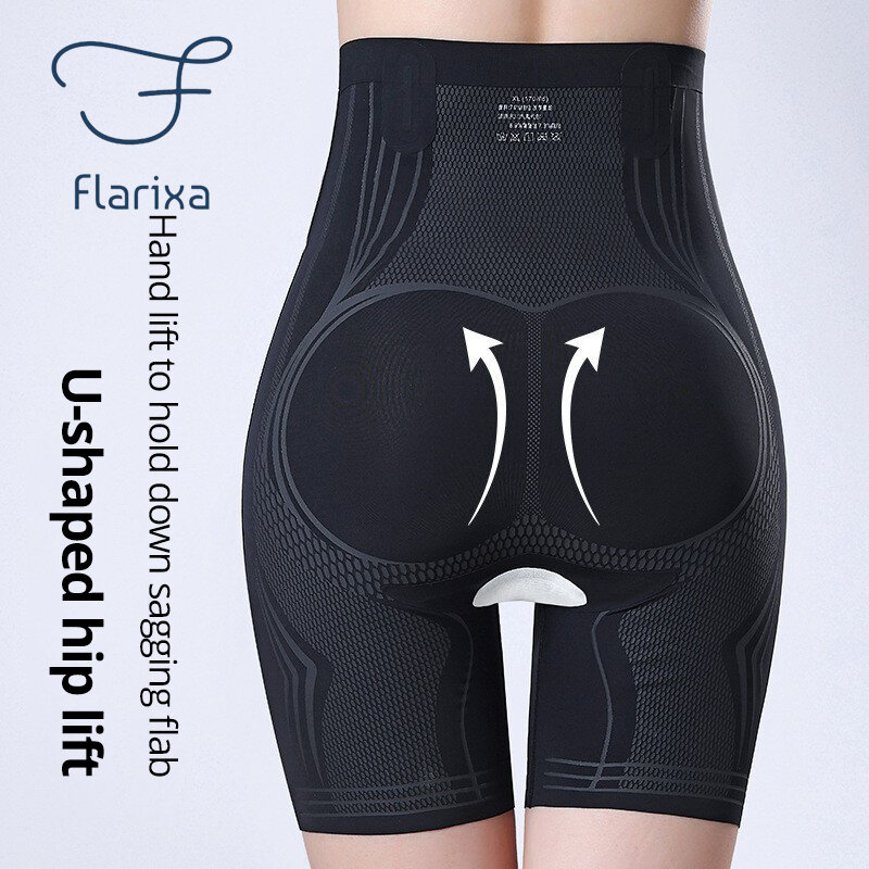 Flarixa Shapewear for Women High Waist Tummy Control Pants 5D Liquid Boxer Shorts Postpartum Belly Slimming Panties Body Shaper