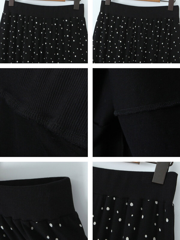 Rok ayun putri duyung Polka Dot untuk wanita, pinggang elastis, rok panjang, kualitas bagus, ukuran besar, musim panas, 2024