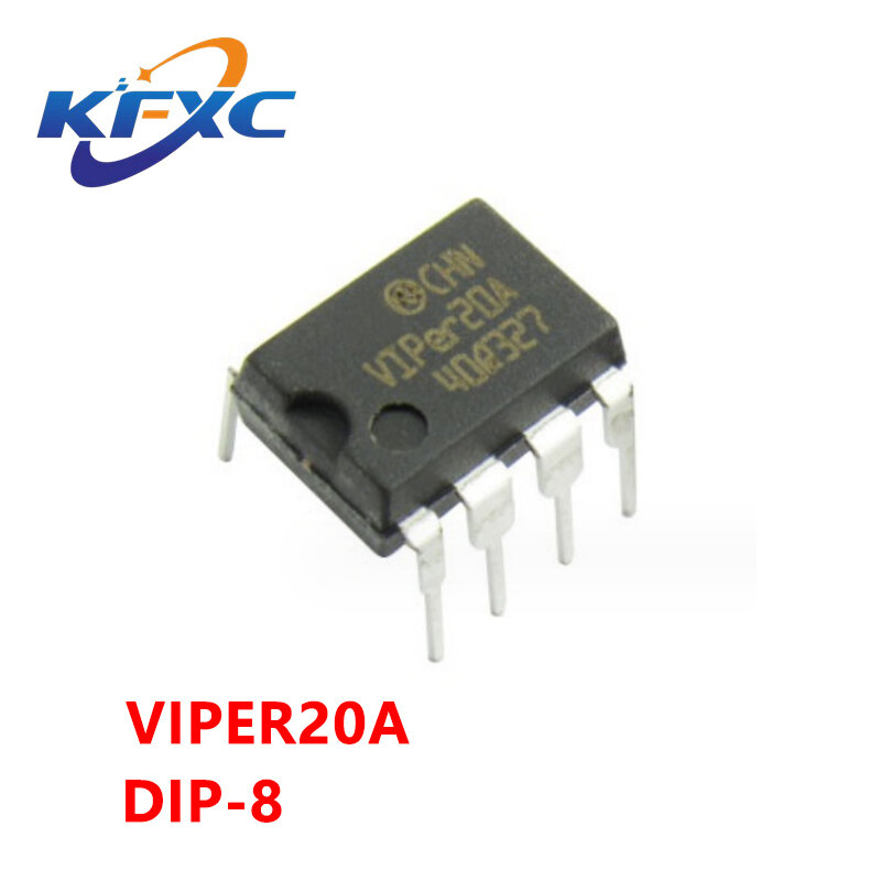 Em linha DIP-8 Chip de gerenciamento de energia, comutação IC, VIPer20A, Novo