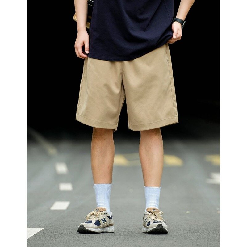 Pantalones cortos de moda para hombre, ropa informal japonesa, holgada, Unisex, cómoda, con cordón en la cintura, para playa y exteriores, Verano