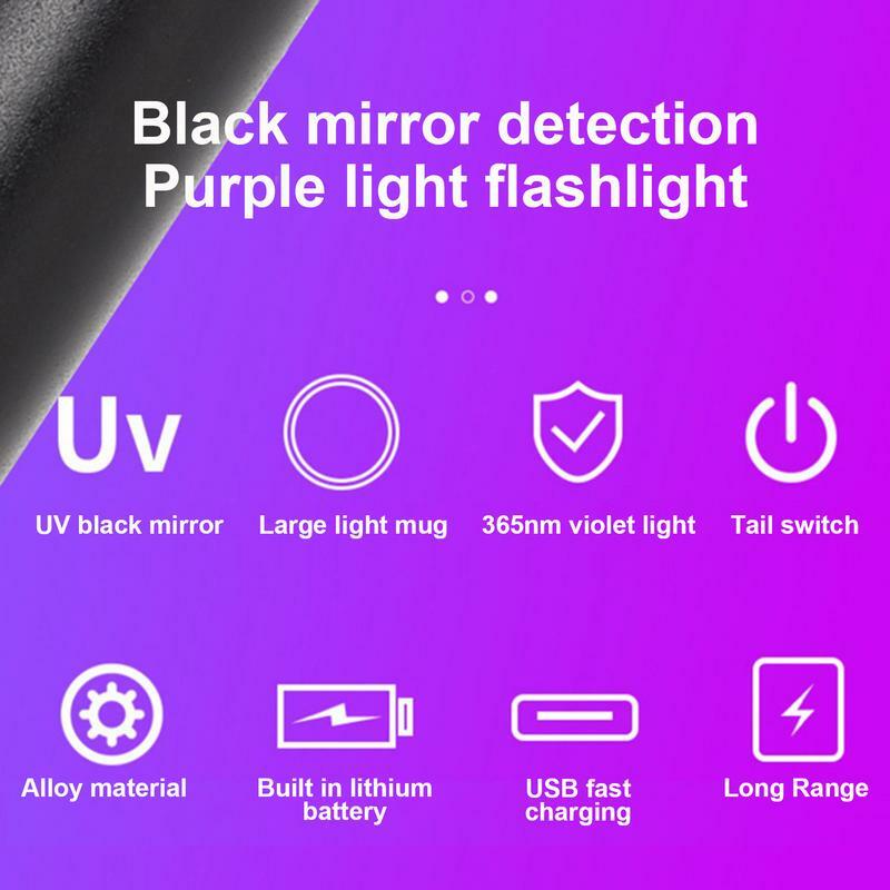 UV-Taschenlampe Schwarzlicht 3 Modi Schwarzlicht UV Schwarz Lichter für Urin detektor für Hund Katze Urin Haustier Flecken Erkennung Camping