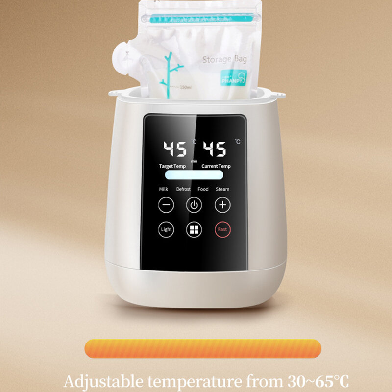 Nutri-calentador de biberones para baño de agua, rápido, fácil, leche materna, fórmula, temporizador automático, descongelar, esterilizar, mantener