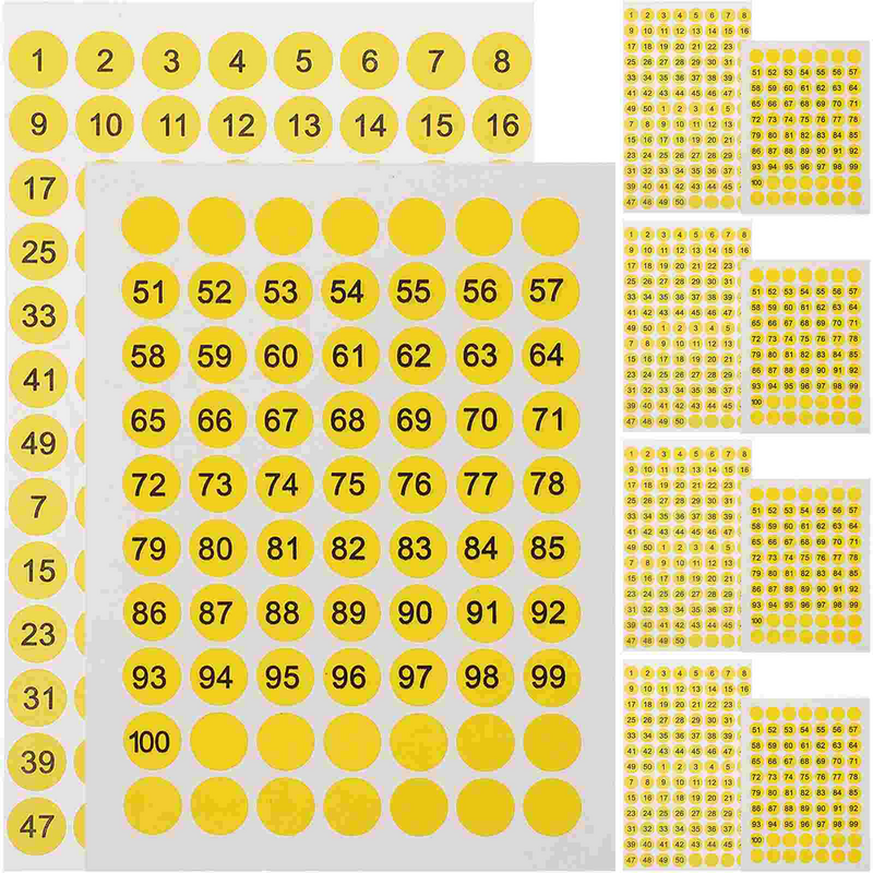 10 fogli di unghie numerate numero adesivo per unghie classificazione del numero di unghie
