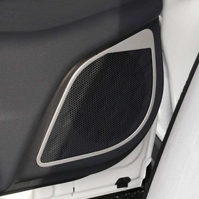 تغيير بسيط لسيارة تويوتا CHR 2016-2018 ، زخرفة دائرة صوت الباب الداخلي للسيارة ، مكبر صوت من الفولاذ المقاوم للصدأ ، غطاء إطار مكبر الصوت