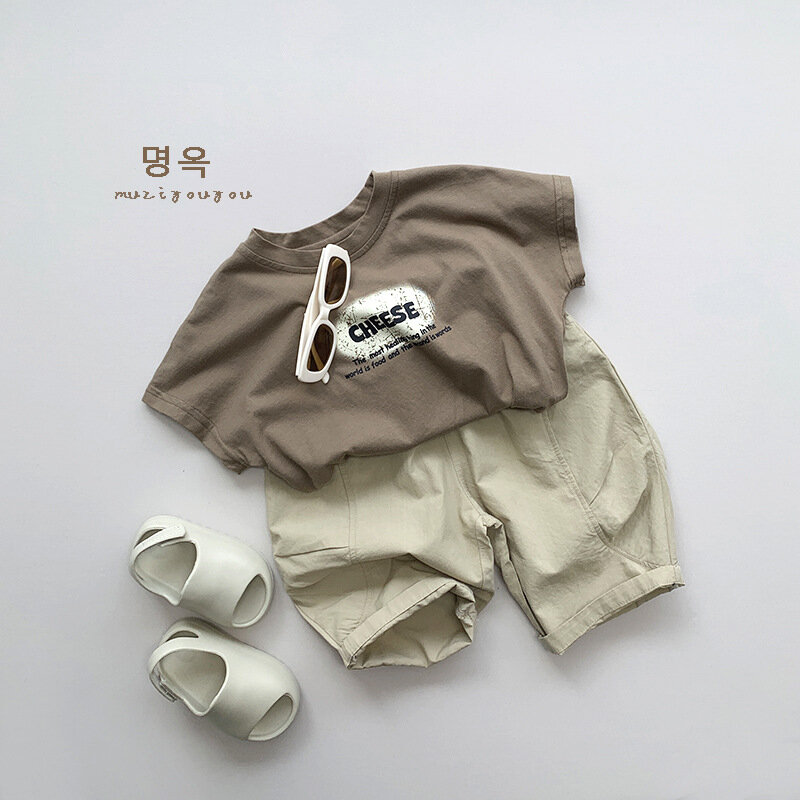 2024 Summer New Children Casual Pants Cotton Baby Girls Mosquito Proof Pants Boys Solid Versatile Cropped Pants Kids Harem Pants