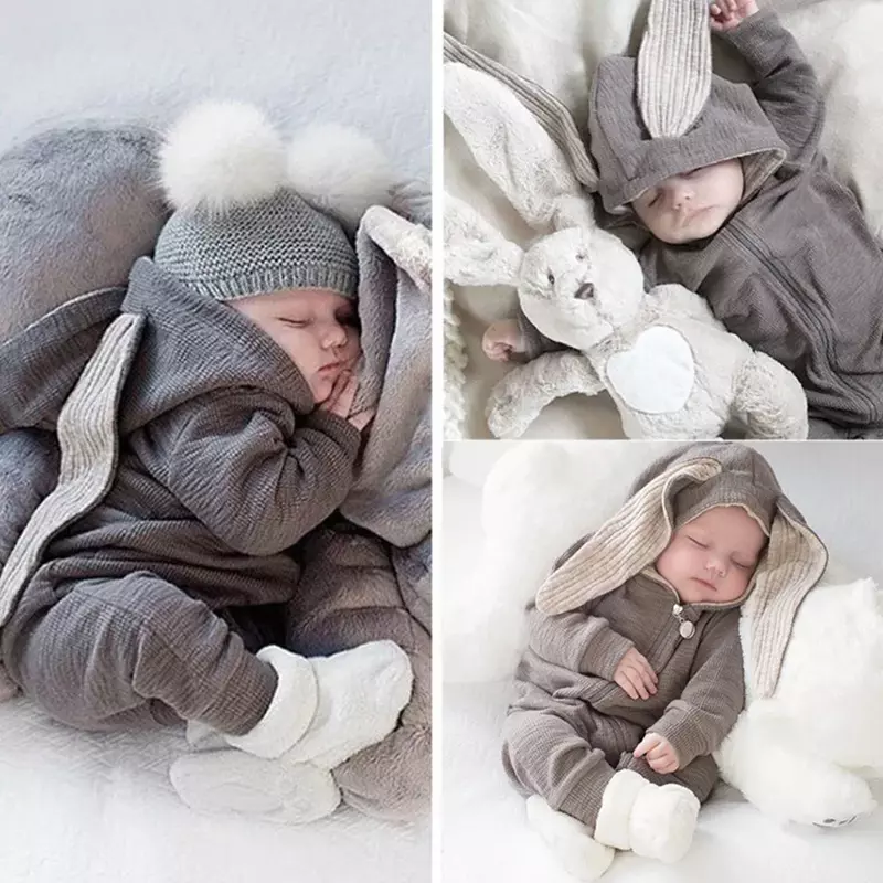 Baby Boy Kit Newborn Kids Infant Baby Boys Girls Long Sleeve Baby Jumpsuit Spring Autumn Rabbit
