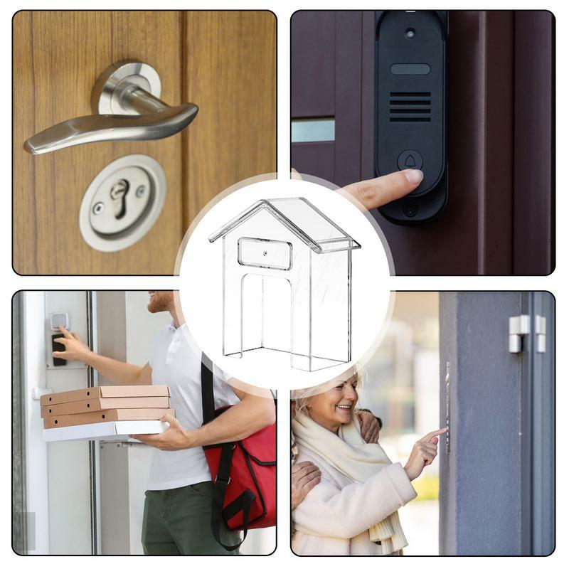 Doorbell Protector Cover Transparent Protector Cover For Doorbells Weather Proof Rain Shield For Door Locks Door Knobs Universal