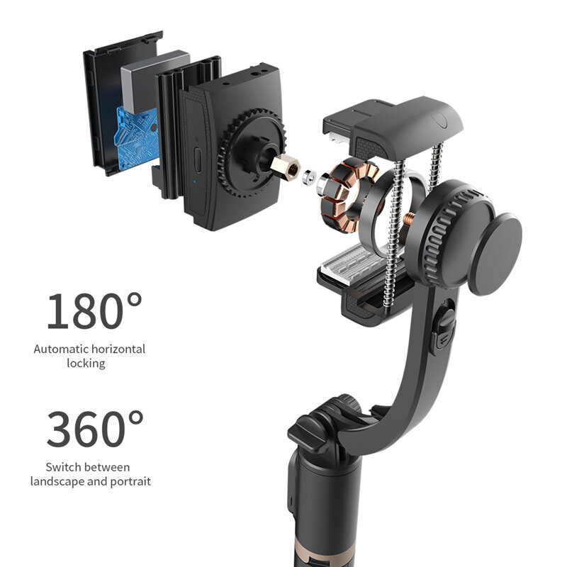 FANGTUOSI Mobile Video stabilizer Bluetooth selfie stick tripod Gimbal Stabilizer For Smartphone Live vertical shooting bracket
