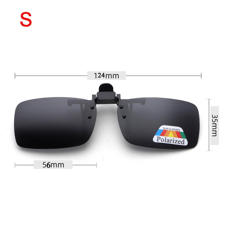 4 farbe Grau Linsen Polarisierte Sonnenbrille Clip Auf Flip Up UV 380 Fahren Angeln Nachtsicht Gläser Clips