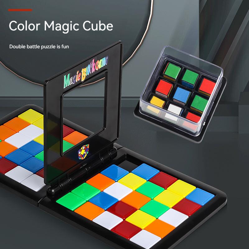 3D Race Cube Puzzle para Crianças, Jogo de Blocos de Tabuleiro, Quebra-cabeça Duplo, Speed Table Game, Brinquedo Parental e Infantil