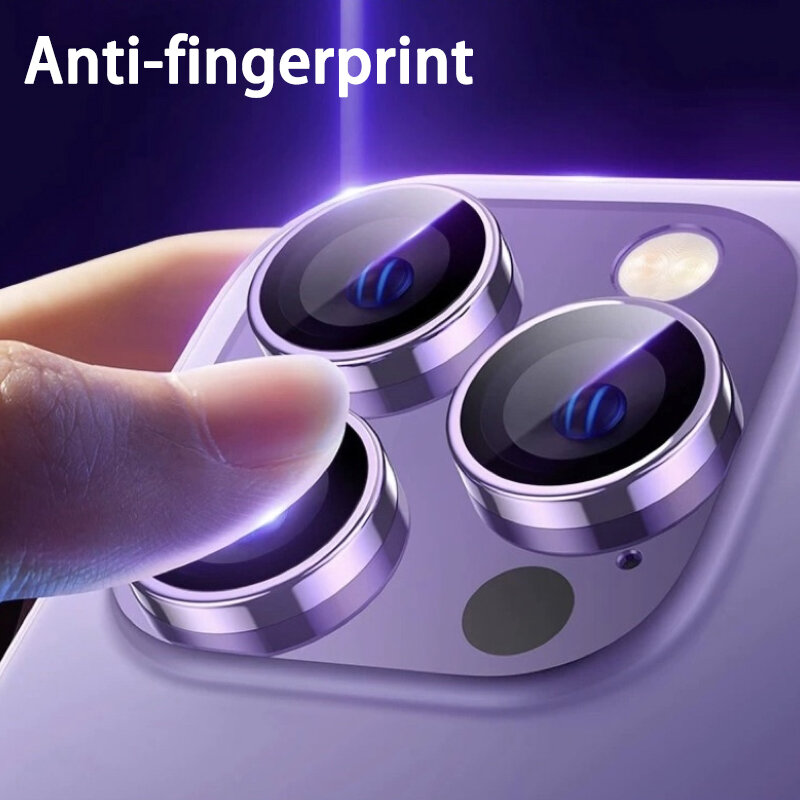 Protecteur d'objectif d'appareil photo pour iPhone 14 Pro Max, 1 pièce, coque en acier, Film Nano-absorption