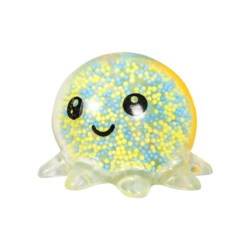 77HD มือยืดของเล่นบีบ Octopus LED Ball Sensory Fidget ความแปลกใหม่ Gag สำหรับเด็ก OCD ความเครียดน่ารัก Therapy Props