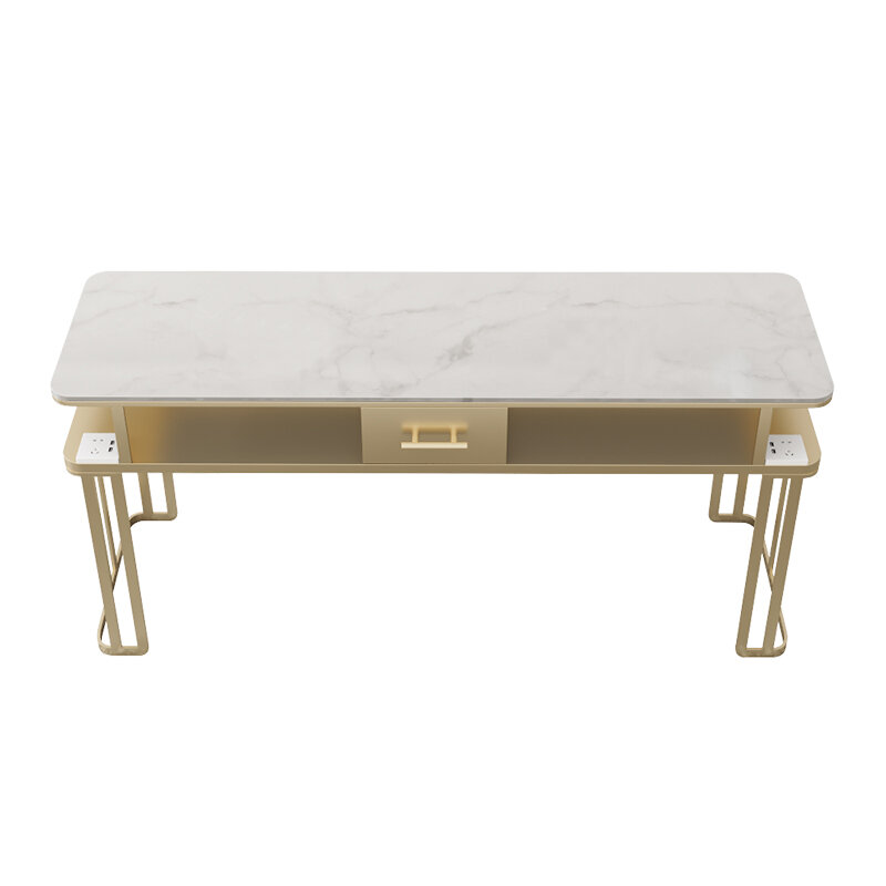 Diseño de mesa de uñas de oro, organizador de escritorio de uñas moderno, estética blanca, nórdico Tavolo Per Unghie, equipo de salón, juego de muebles