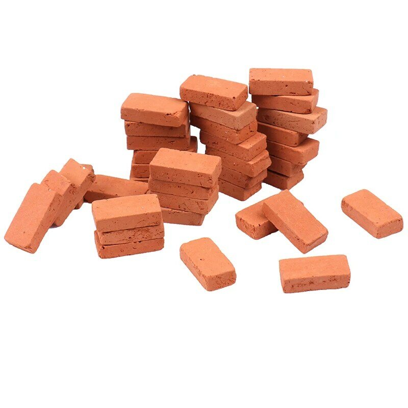 Conjunto de 50 miniatura tijolo simulação para crianças, brinquedo a ser definido por um
