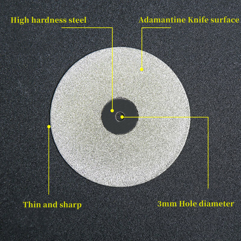 Шлифовальный диск с алмазным покрытием, набор из 10 шлифовальных дисков 20-60 мм с плоскими кругами для драгоценных камней, ювелирных изделий, стеклянных ножей, керамики