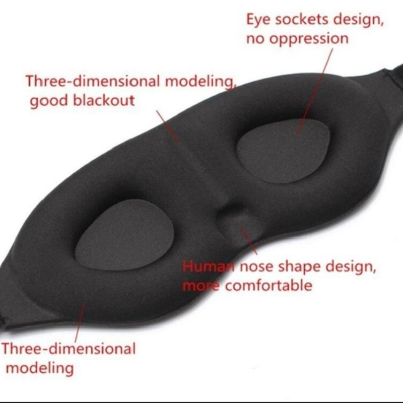 3D Sleeping Eye Mask Travel Rest Aid Eye Cover Patch Paded Soft Sleeping Mask Blindfold Eye Relax Massager