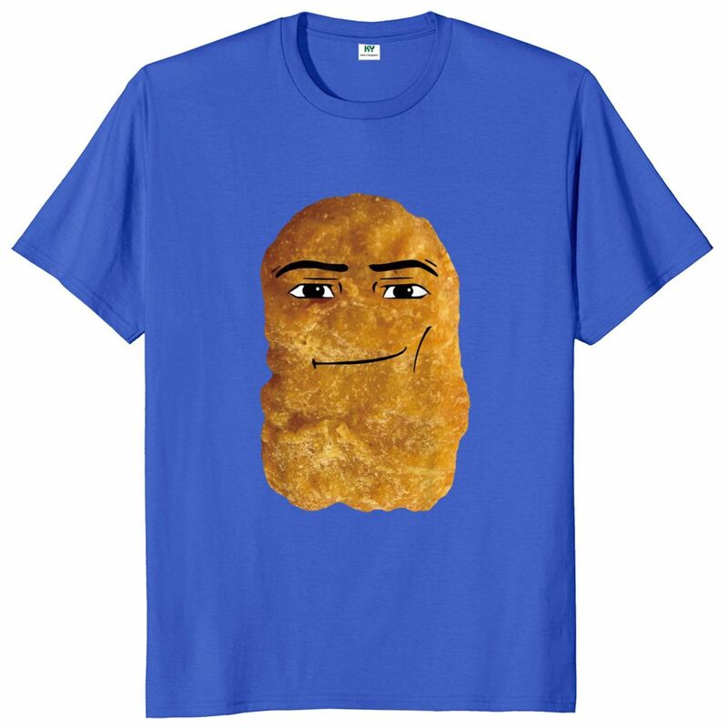 Chicken Nugget Meme T Shirt Funny Slang Graphic Y2k Graphic T-Shirt taglia ue 100% cotone morbido Unisex o-collo Casual Tee Tops