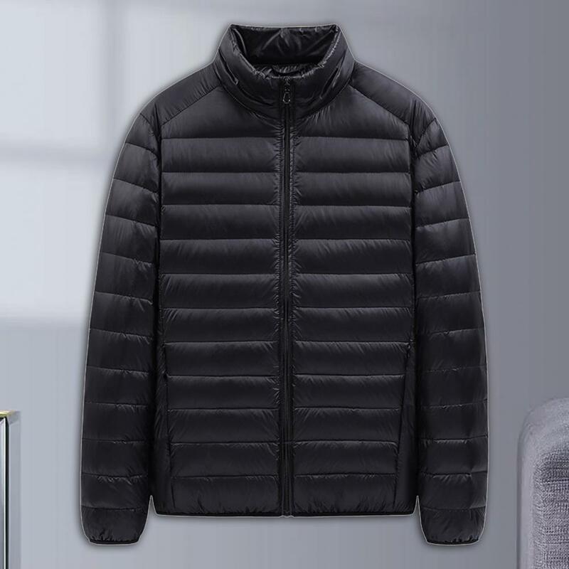 Abrigo Popular para hombre, chaqueta transpirable de Color sólido, ropa de abrigo gruesa con bolsillo, cálida