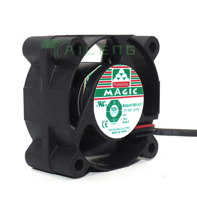 Magic-2線式サーバー冷却ファン,MGA4012MS-A20,dc 12v,0.11a,40x40x20mm,新品