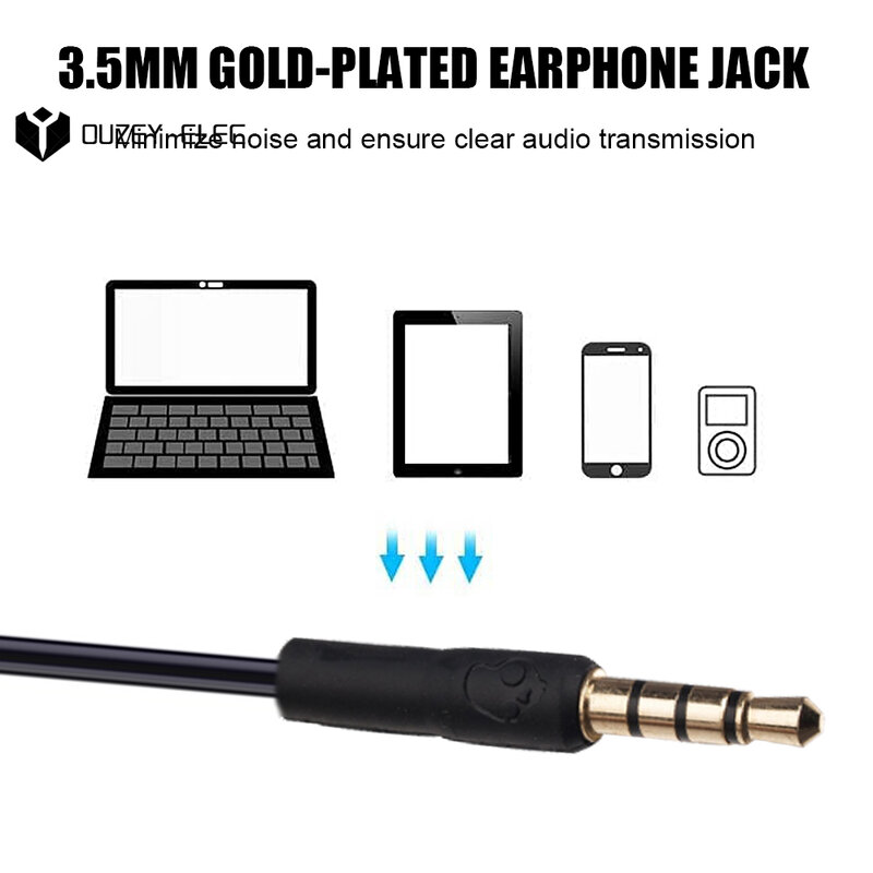 3.5mm Wired Headphones Bass Stereo Earbuds Fitness Sports Headphones Stereo Headphones Mic Noise Cancelling Metal HiFi Sound