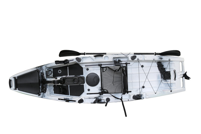 Пластиковые каяки из ПЭ с электродвигателями, приводимые рыболовными педалями на 10,5 футов для рыбалки на одного человека